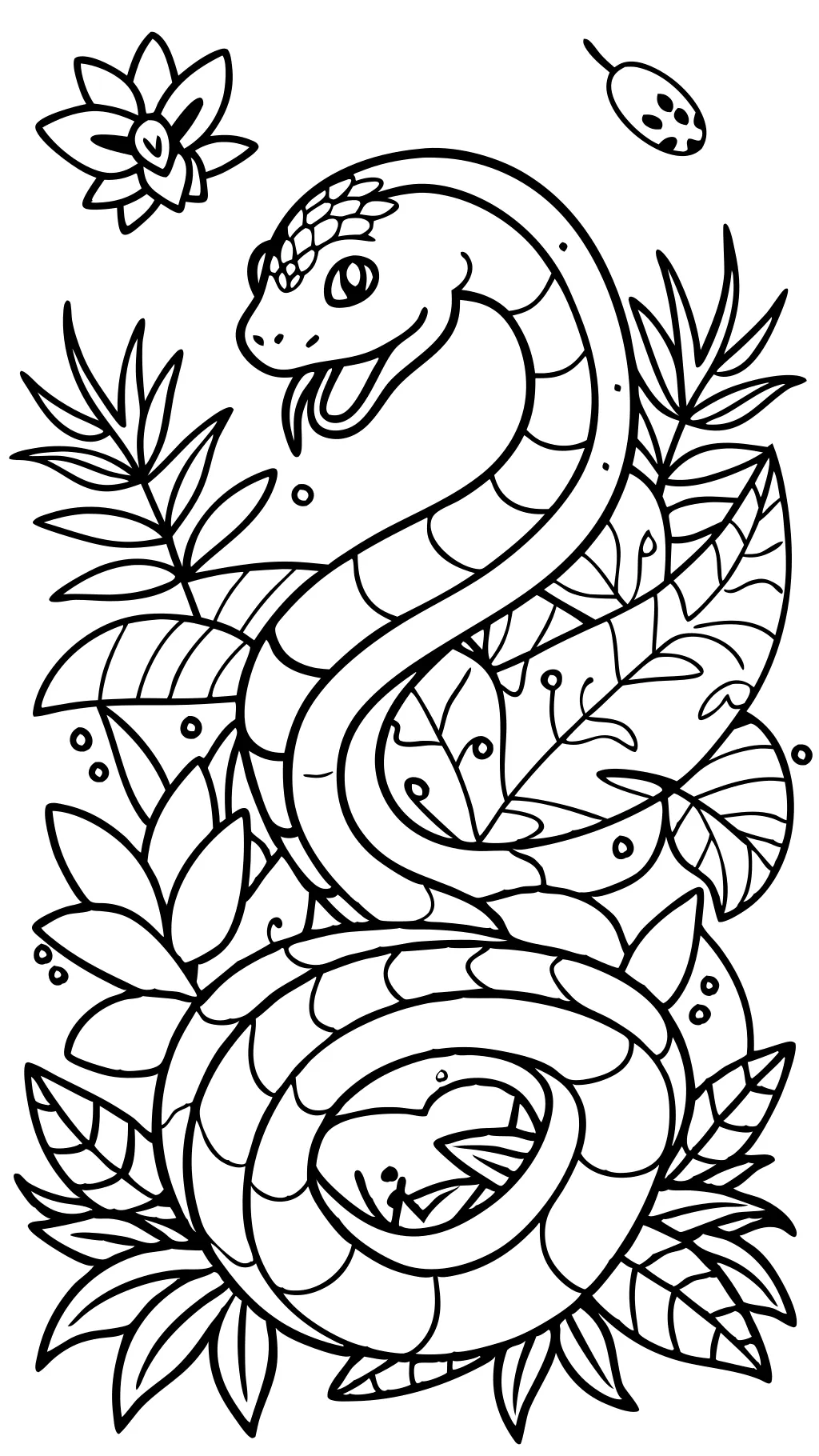 serpiente para colorear